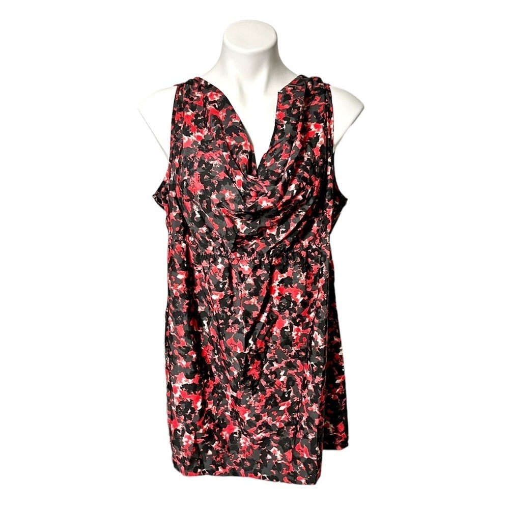 Motherhood Maternity Sleeveless Blouse Size X Large Red/Black